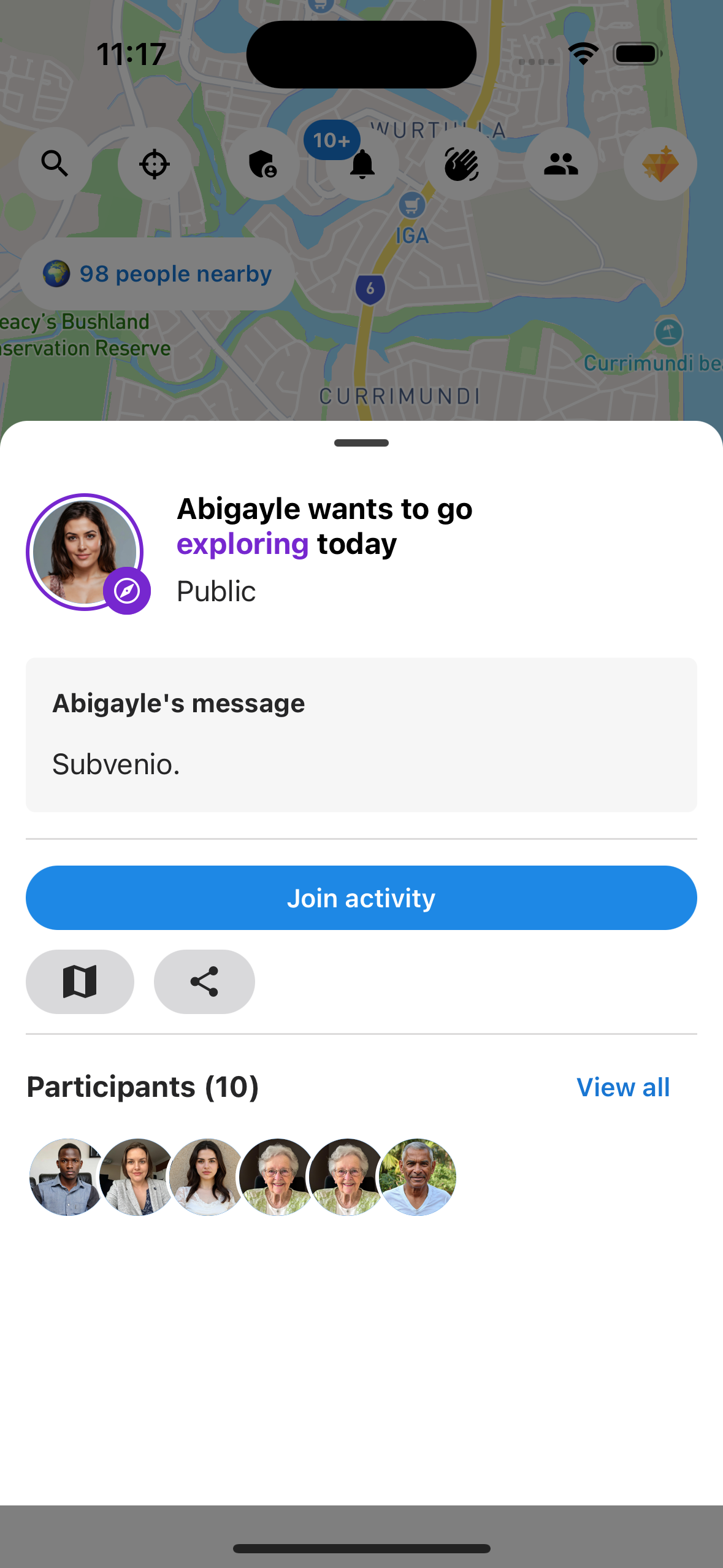 Join an activity